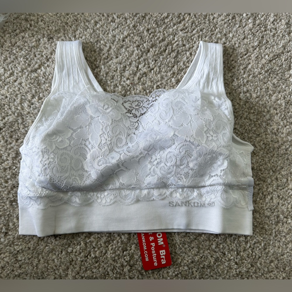 NWT! Women’s Sankom White Lace Bra - Picture 5 of 6